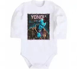 Детский боди Yondu Белый фото