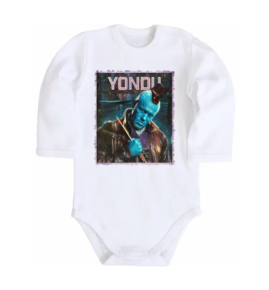 Детский боди Yondu Белый фото