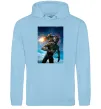 Чоловіча толстовка (худі) Грут і Ракета Блакитний фото