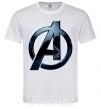 Мужская футболка Лого Мстители металл Белый фото