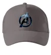 Кепка Лого Месники метал Серый фото