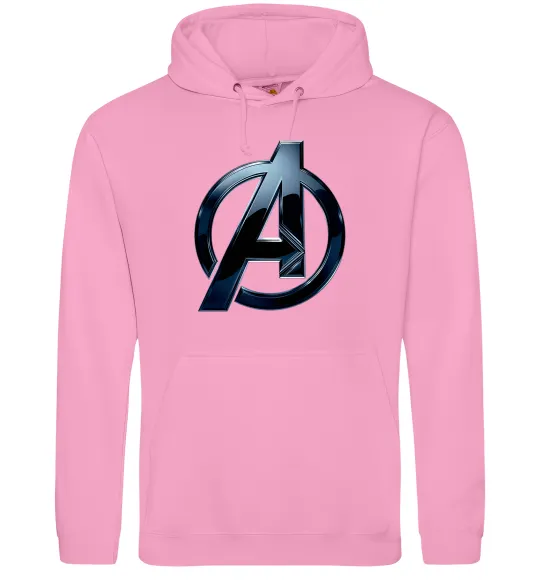 Чоловіча толстовка (худі) Лого Месники метал Рожевий фото