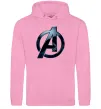 Жіноча толстовка (худі) Лого Месники метал Рожевий фото