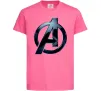 Дитяча футболка Лого Месники метал Яскраво-рожевий Дитяча футболка Лого Месники метал Яскраво-рожевий фото