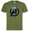 Чоловіча футболка Лого Месники метал Оливковий Чоловіча футболка Лого Месники метал Оливковий фото