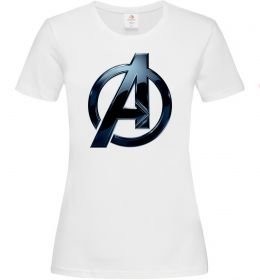 Женская футболка Лого Месники метал