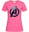 Жіноча футболка Лого Месники метал Яскраво-рожевий фото