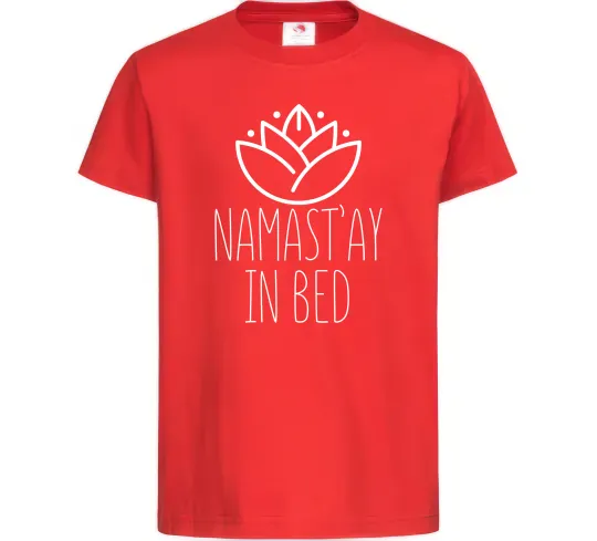Дитяча футболка Namast'ay in bed Червоний фото