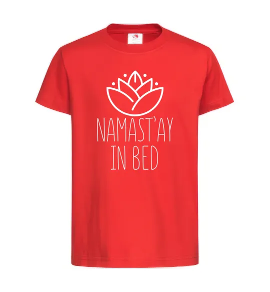 Детская футболка Namast'ay in bed Красный фото