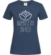 Жіноча футболка Namast'ay in bed Темно-синій Жіноча футболка Namast'ay in bed Темно-синій фото