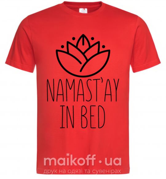 Чоловіча футболка Namast'ay in bed Червоний фото