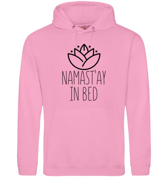 Мужская толстовка (худи) Namast'ay in bed Розовый фото