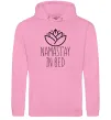 Жіноча толстовка (худі) Namast'ay in bed Рожевий фото