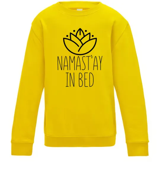 Детский Свитшот Namast'ay in bed Солнечно желтый фото