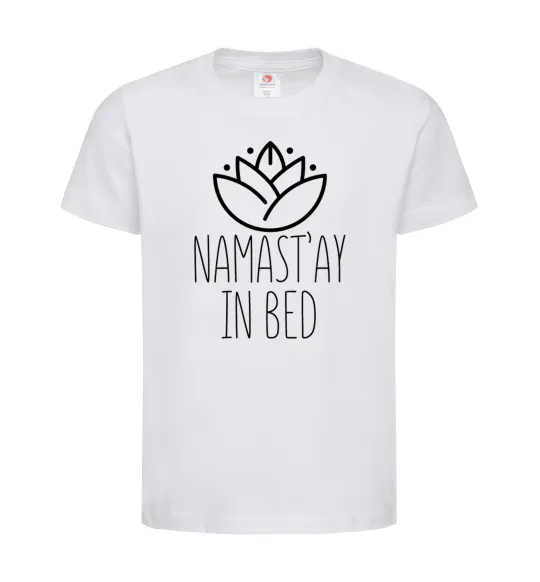 Детская футболка Namast'ay in bed Белый фото