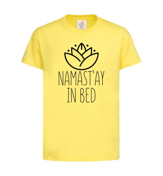 Детская футболка Namast'ay in bed Лимонный фото