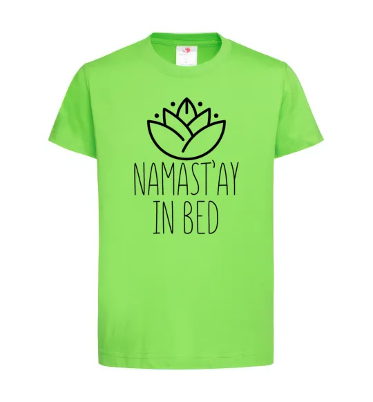 Детская футболка Namast'ay in bed Лаймовый фото