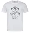 Мужская футболка Namast'ay in bed Белый Мужская футболка Namast'ay in bed Белый фото