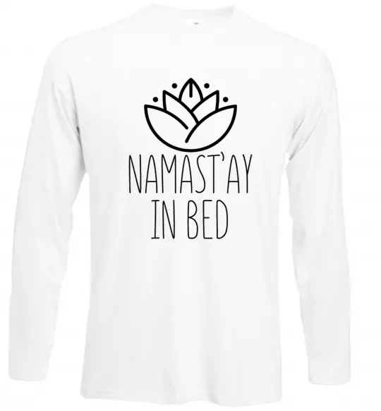Лонгслив Namast'ay in bed Белый фото