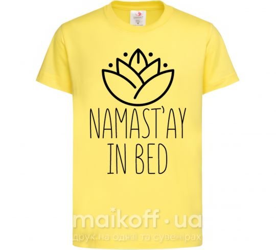 Дитяча футболка Namast'ay in bed Лимонний фото