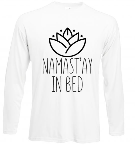 Реглан Namast'ay in bed Білий фото