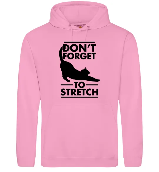 Мужская толстовка (худи) Don't forget to stretch Розовый фото