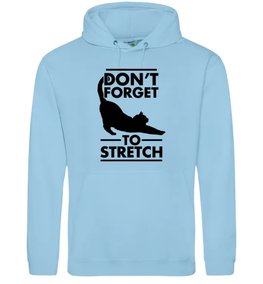 Жіноча толстовка (худі) Don't forget to stretch Блакитний фото