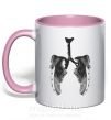 Чашка с цветной ручкой Легкие бегуна Нежно розовый фото