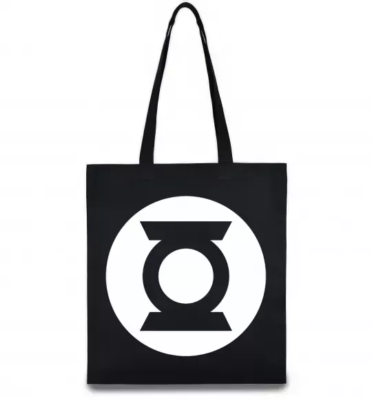 Еко-сумка Зелений ліхтар лого біле Чорний фото