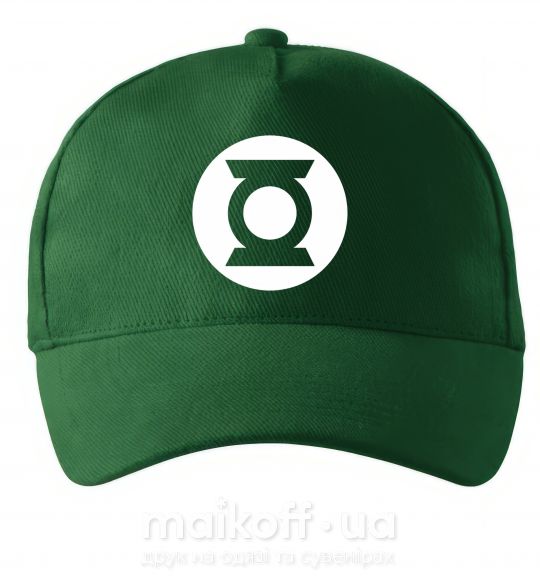 Кепка Зеленый фонарь лого белое Темно-зелений фото