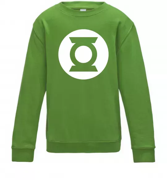 Детский Свитшот Зелений ліхтар лого біле Лаймовый фото