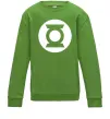 Детский Свитшот Зелений ліхтар лого біле Лаймовый фото