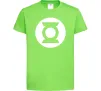 Дитяча футболка Зелений ліхтар лого біле Лаймовий фото
