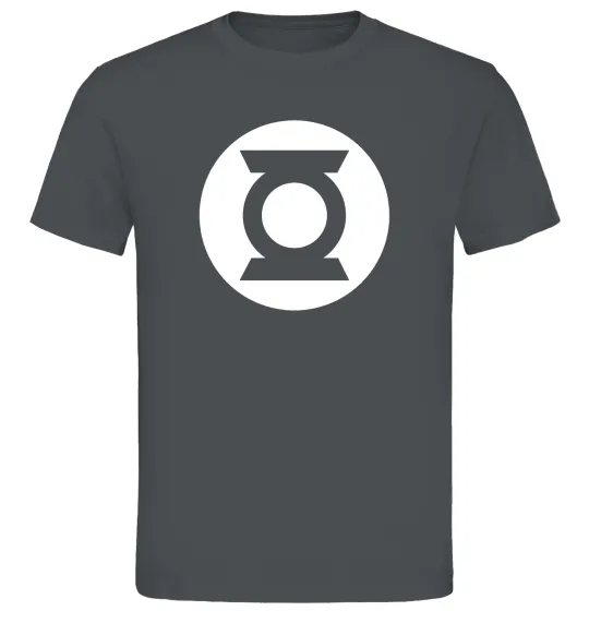 Мужская футболка Зелений ліхтар лого біле Графит фото