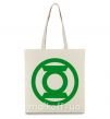 Еко-сумка Зеленый фонарь лого зеленое Бежевий фото