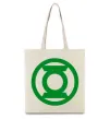 Эко-сумка Зелений ліхтар лого зелене Бежевый фото