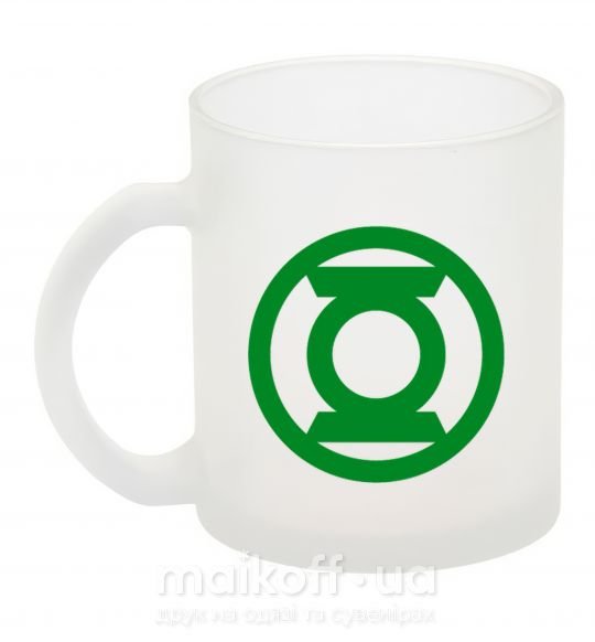 Чашка скляна Зеленый фонарь лого зеленое Фроузен фото