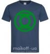 Мужская футболка Зеленый фонарь лого зеленое Темно-синий фото