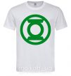 Чоловіча футболка Зеленый фонарь лого зеленое Білий фото