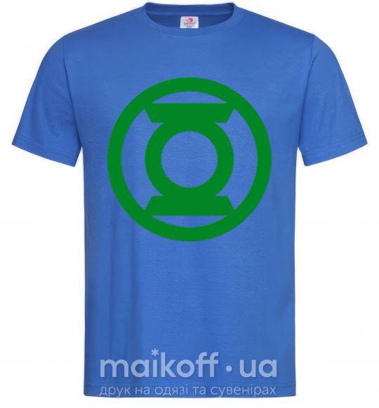 Чоловіча футболка Зеленый фонарь лого зеленое Яскраво-синій фото