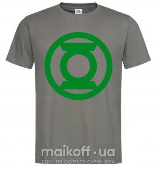 Мужская футболка Зеленый фонарь лого зеленое Графит фото