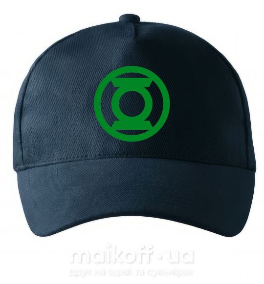 Кепка Зеленый фонарь лого зеленое Темно-синий фото
