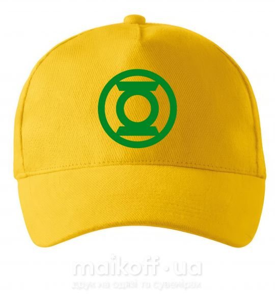 Кепка Зеленый фонарь лого зеленое Солнечно желтый фото