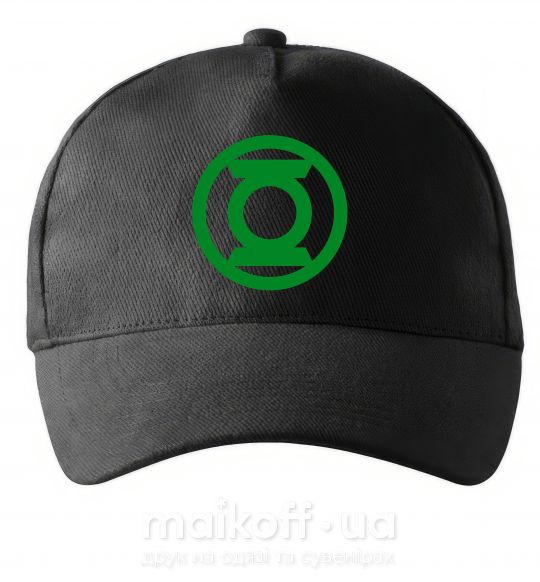 Кепка Зеленый фонарь лого зеленое Черный фото