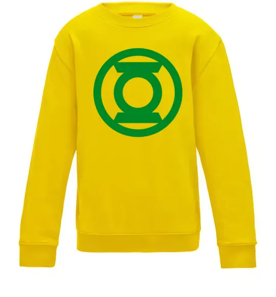 Детский Свитшот Зелений ліхтар лого зелене Солнечно желтый фото