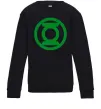 Детский Свитшот Зелений ліхтар лого зелене Черный фото