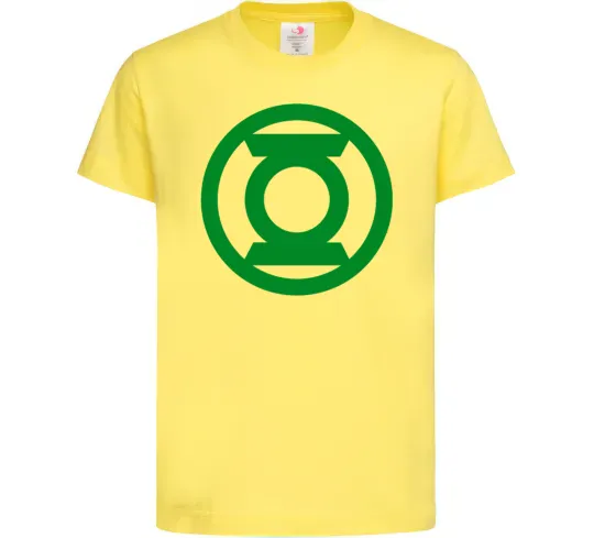 Дитяча футболка Зелений ліхтар лого зелене Лимонний фото