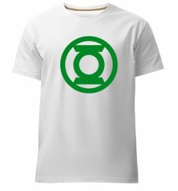 Чоловіча преміум футболка Зелений ліхтар лого зелене