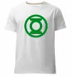 Чоловіча преміум футболка Зелений ліхтар лого зелене Білий фото