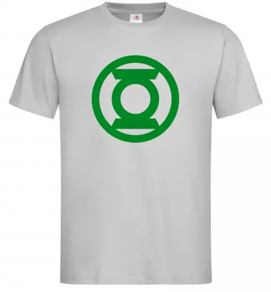 Мужская футболка Зелений ліхтар лого зелене Серый фото